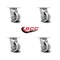 Service Caster 4 Inch V Groove Semi Steel Wheel Swivel Caster Set with Roller Bearings SCC SCC-30CS420-VGR-4 - alternate 4